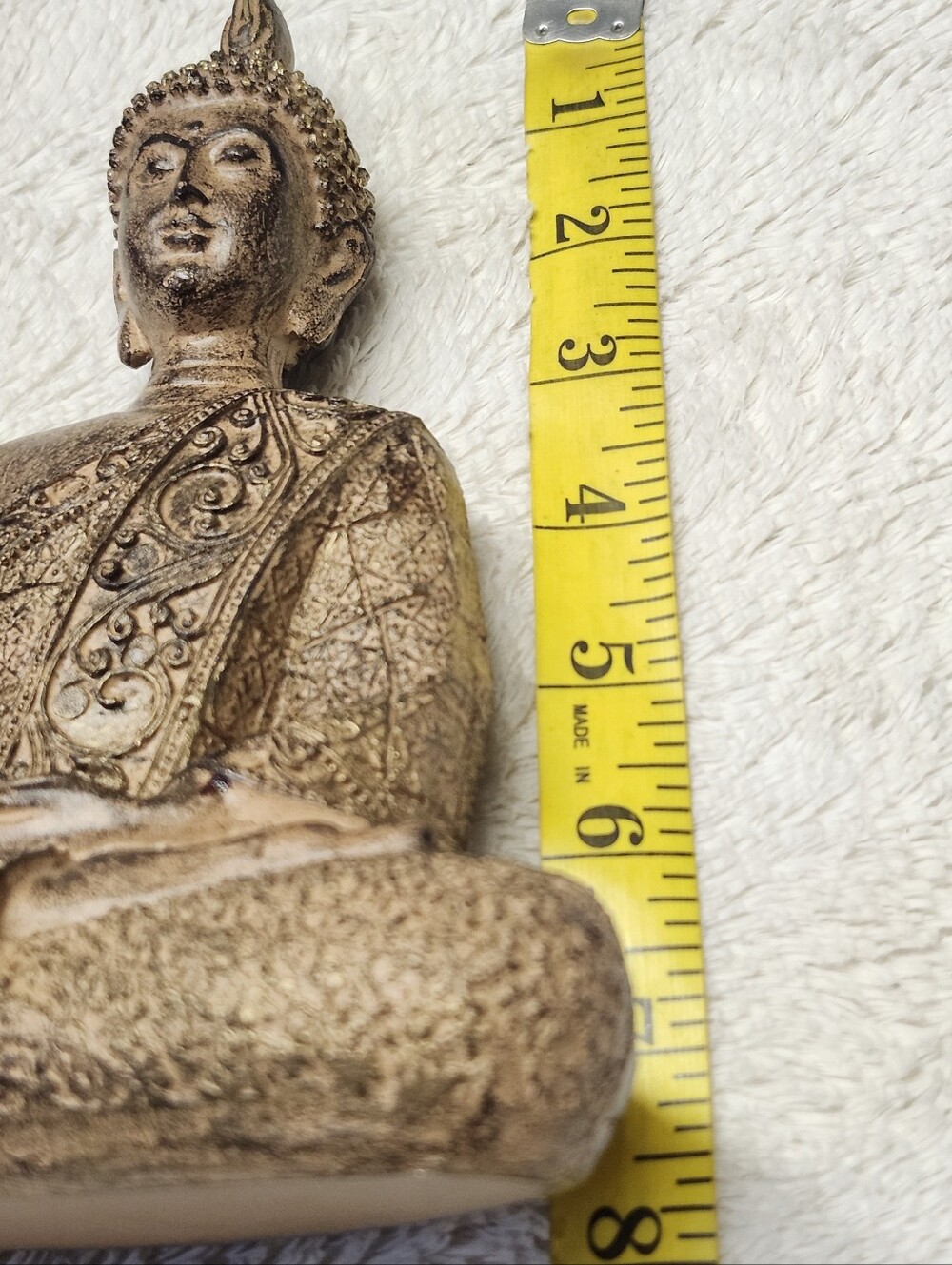 Thai Buddha Statue Lightweight Decorative Modern Gold Multicolor Small - Picture 7 of 8